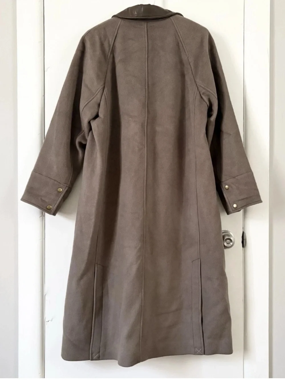 NEW $398 J. Crew Drapey Gray Brown Olive Green Wool Barn Jacket Coat Sz Medium M